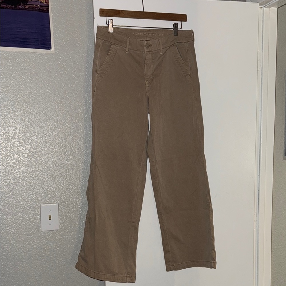 American Eagle Outfitters Tan Wide Leg Pants